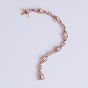 Fancy Yellow and White Diamonds | Pink Gold | Bracelet